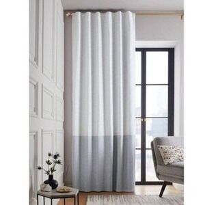 Project 62 Colorblock Blackout Curtain Panel Grey White 108x50 Modern ONE Panel